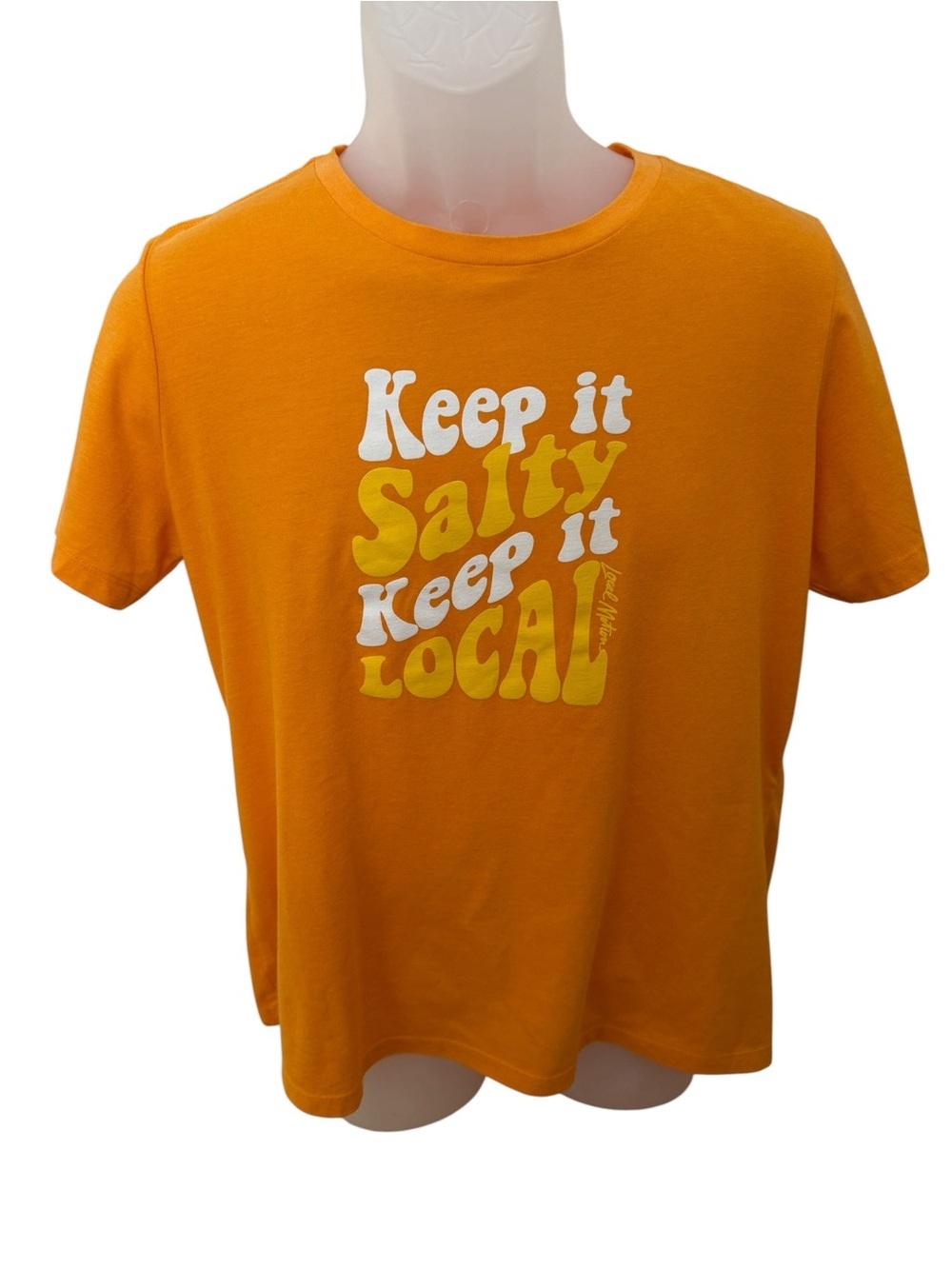 Local Motion Hawaii “Keep It Salty, Keep It Local” Tee Shirt Women L Large
